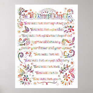 Poster dos Dez Mandamentos