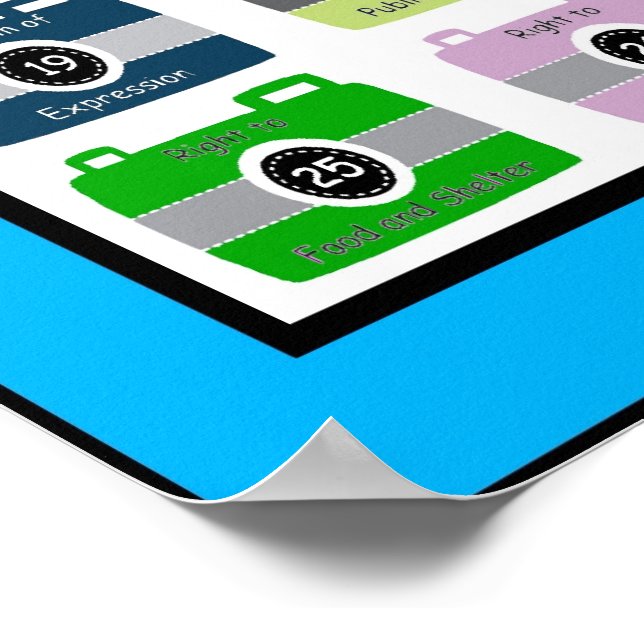 POSTER DOS DIREITOS HUMANOS: "SNAP SHOT OF 30 ARTI (Borda)