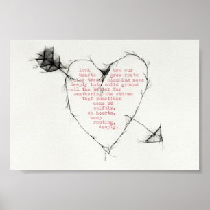 Poster dos "enraizamento corações "