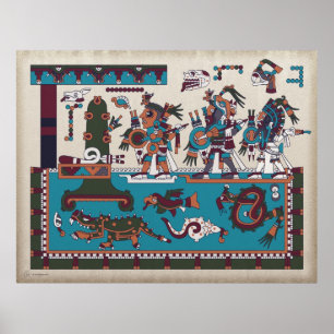 Poster dos guerreiros de Mixtec