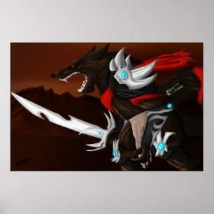 Poster dos guerreiros do homem-lobo