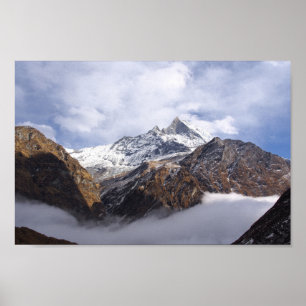 Poster dos Himalayas do acampamento base de