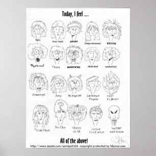 Poster dos humores da menopausa