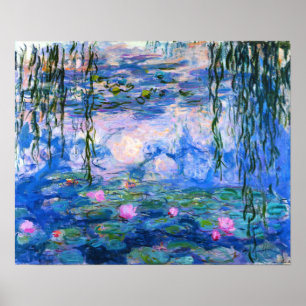 Poster dos lírios de água de Monet