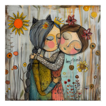 Poster dos melhores amigos do Whimsical