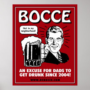Poster dos pais de Bocce - vermelho