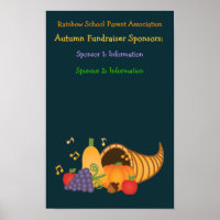 Poster dos patrocinadores do Autumn Fundraiser
