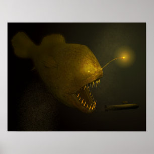 Poster dos peixes do monstro