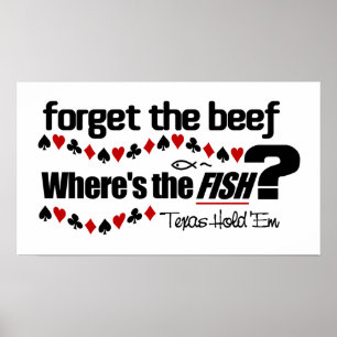 Poster dos peixes do póquer