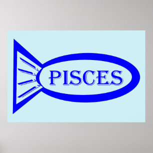Poster dos peixes do sinal da estrela dos peixes