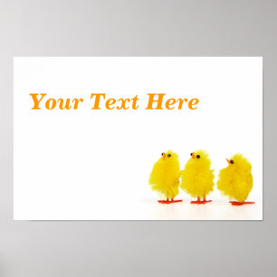 Poster dos pintinhos do bebê da páscoa
