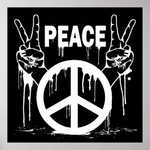 POSTER DOS SINAIS DE PAZ DA PINTURA DO GOTEJAMENTO