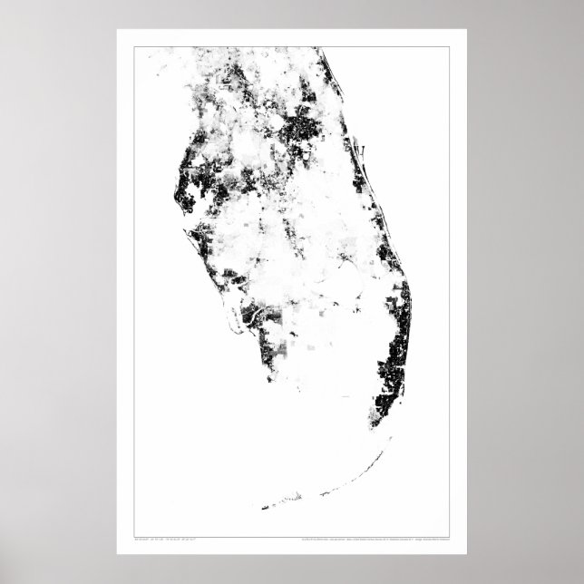 Pôster Dotmap de Censo de Everglades (Frente)