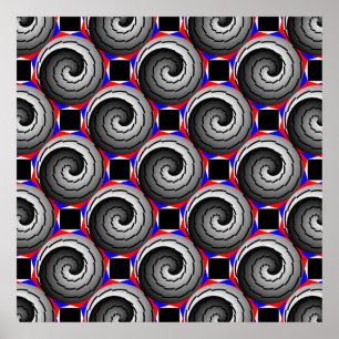 Poster Double Yin Yang Spiral por Kenneth Yoncich