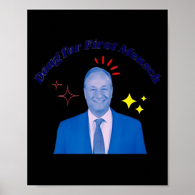 Poster Doug Para Primeiro Mensch Yiddish Kamala Harris Vo (Frente)
