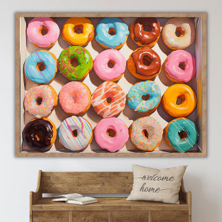 Poster Doughnuts Modern Pop Art Donuts Still Life Paintin