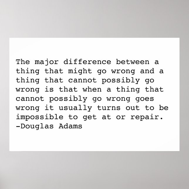 Pôster Douglas Adams (Frente)