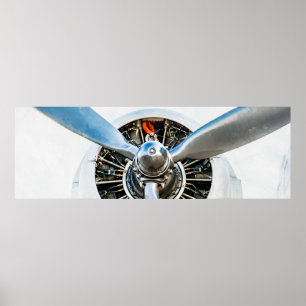 Pôster Douglas DC-3 Aircraft. Propeller