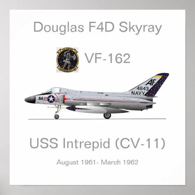 Poster Douglas F4D Skyray (Frente)