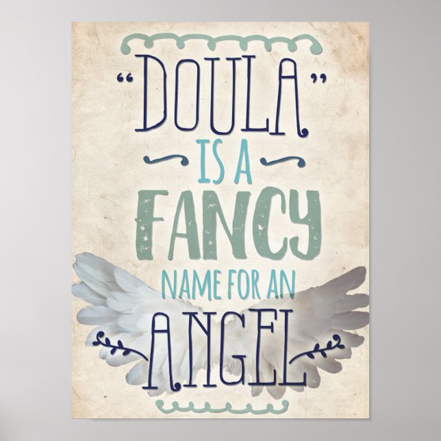 Pôster Doula é um anjo (Frente)