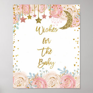 Poster Dourada estrela de brilho Desejo por Sinal de Beb