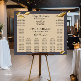 Poster Dourada Folha Impasto Noir