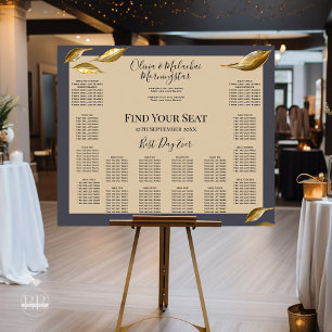 Poster Dourada Folha Impasto Noir