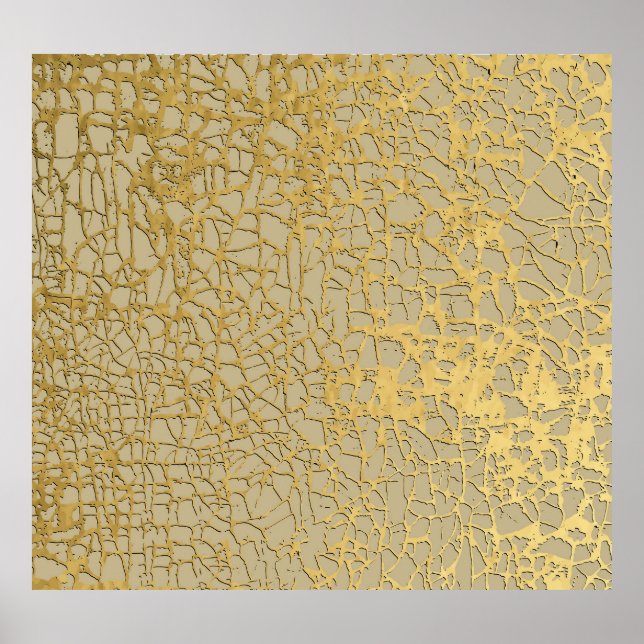 Poster Dourada Marblagem: Grunge Texture Design (Frente)