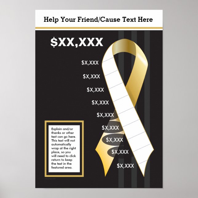 Pôster Dourada meta de fita (Frente)