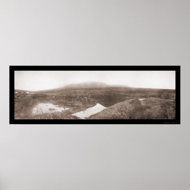Poster Dourada Mining Alaska Foto 1899 (Frente)