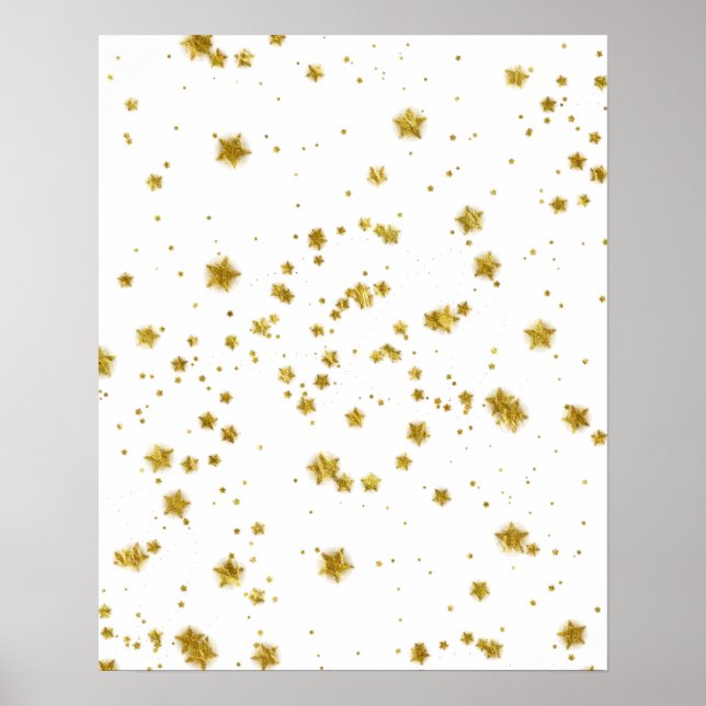 Pôster Dourada Star Faux Foil Sequence Background Stars D (Frente)