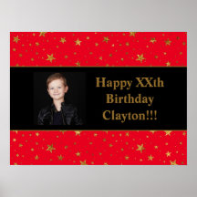 Douradas estrelas com fotografia de mensagem no an