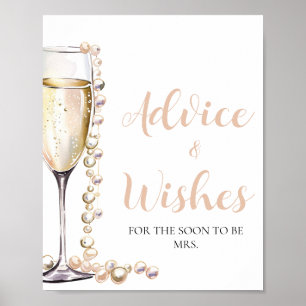 Poster Douradas Pérolas e Prosecco - Sinal de Desejo