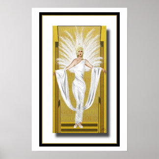 Pôster Dourado branco