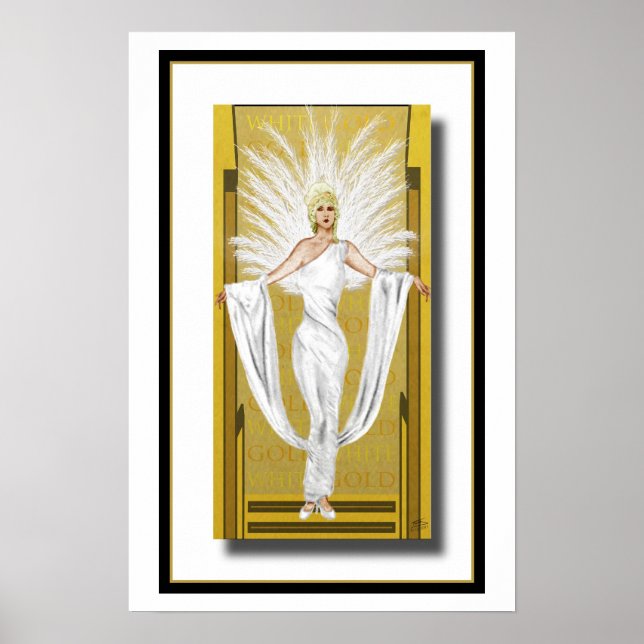 Pôster Dourado branco (Frente)