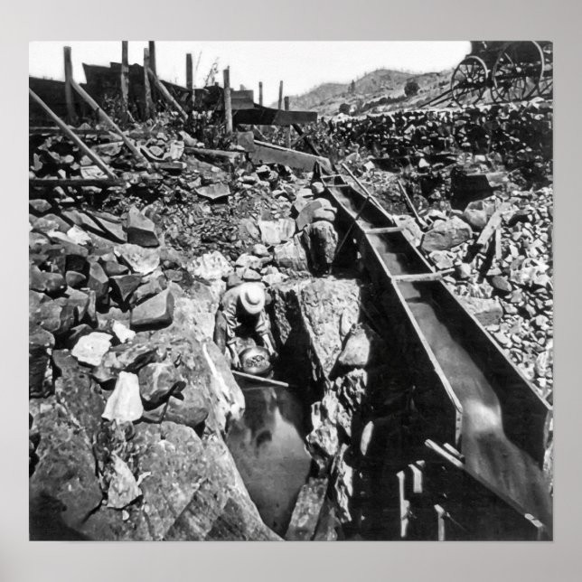 Pôster DOURADO CANAL na CALIFÓRNIA c. 1866 (Frente)