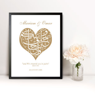 Poster Dourado Criamos você em Pairs Nikkah