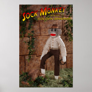 Poster dourado da banana