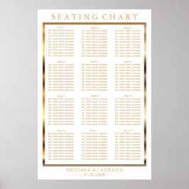 Poster Dourado e branco - 12 Gráfico de assentos