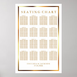 Poster Dourado e branco - 16 Gráfico de assentos