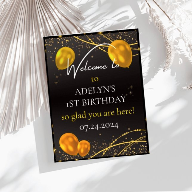 Poster "Dourado e negro no primeiro aniversário" (Criador carregado)