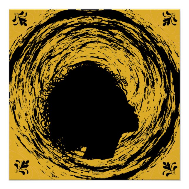 Pôster Dourado e preto (Frente)