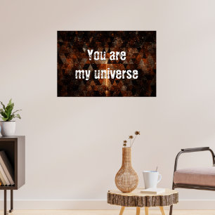 Poster Dourado feixe no universo geométrico esparso