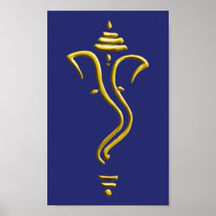 Poster Dourado Ganesha II