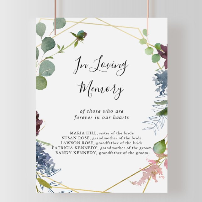 Poster Dourado Geométrico no Sinal de Memória Amante (Criador carregado)