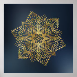 Poster Dourado Mandala