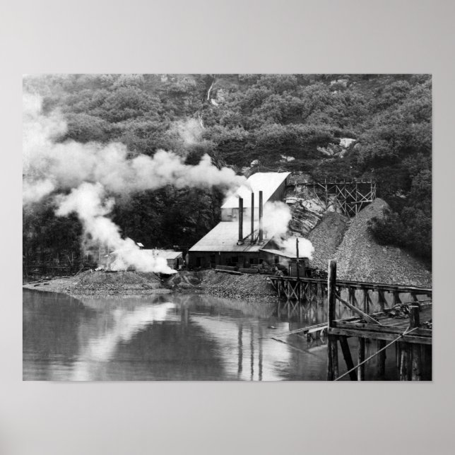 Poster Dourado Mine em Valdez, no Alasca, Fotografia (Frente)