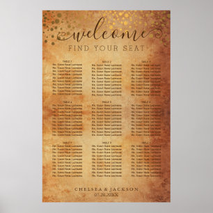 Poster Dourado Ponto de Confetti Vintage - 9 Gráfico de A
