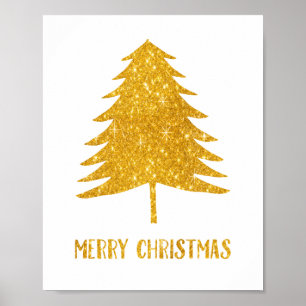 Poster Dourado Sparkle Glitter Feliz Decência de Arte de