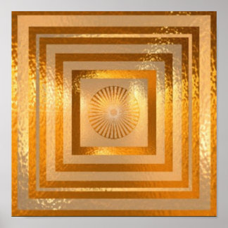Poster DOURADO Sparkle Mandala
